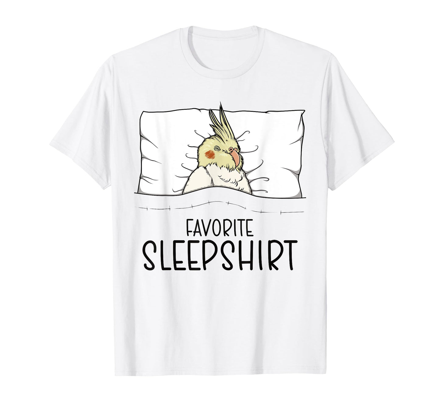 Favorite Sleepshirt Cockatiel, Napping Bird Pajama T-Shirt