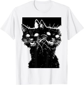 90s Grunge Cats | Occult Y2K Punk Pastel Goth Aesthetic T-Shirt