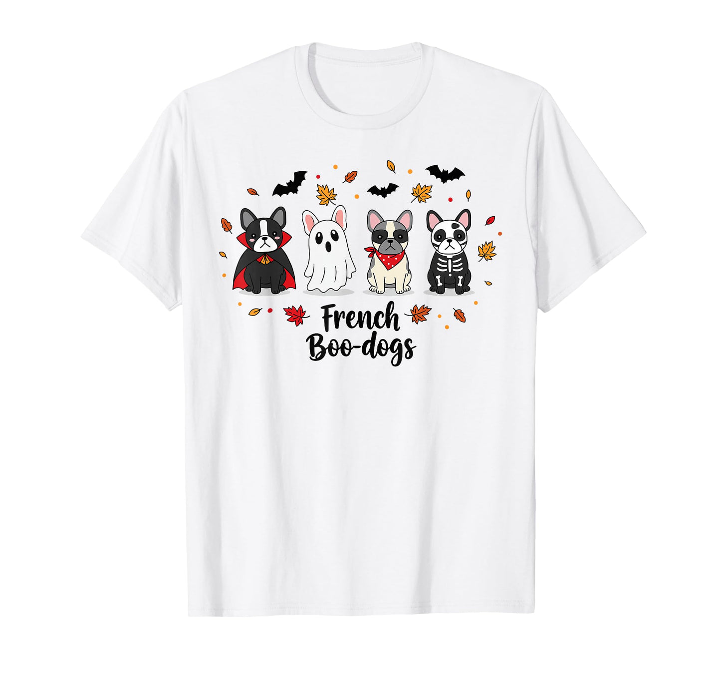 French Boo-Dog Halloween Ghost French Bulldog Fall Autumn T-Shirt
