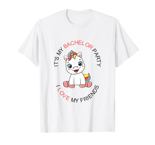 Mens Funny My Bachelor Party Cute Unicorn Bachelor Party Apparel T-Shirt