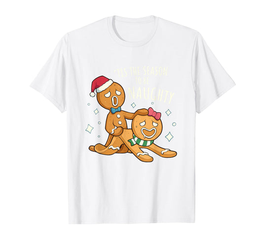 Funny Rude Xmas Shirt Bonking Gingerbread Naughty Christmas T-Shirt