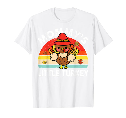 Cute Mommy Little Turkey-Shirt Thanksgiving Boy Girl Toddler T-Shirt