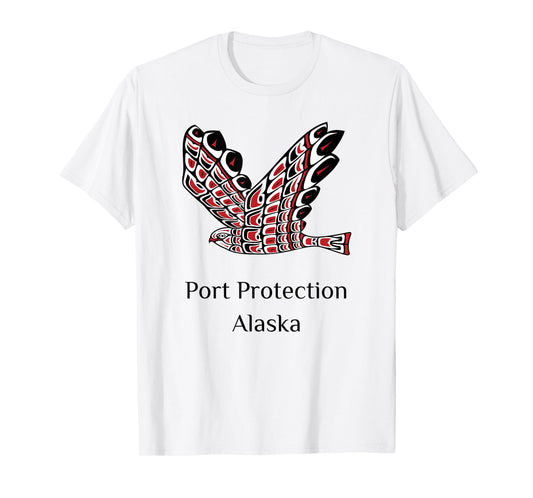 Alaska Port Protection Red Tail Hawk Native American Indian T-Shirt