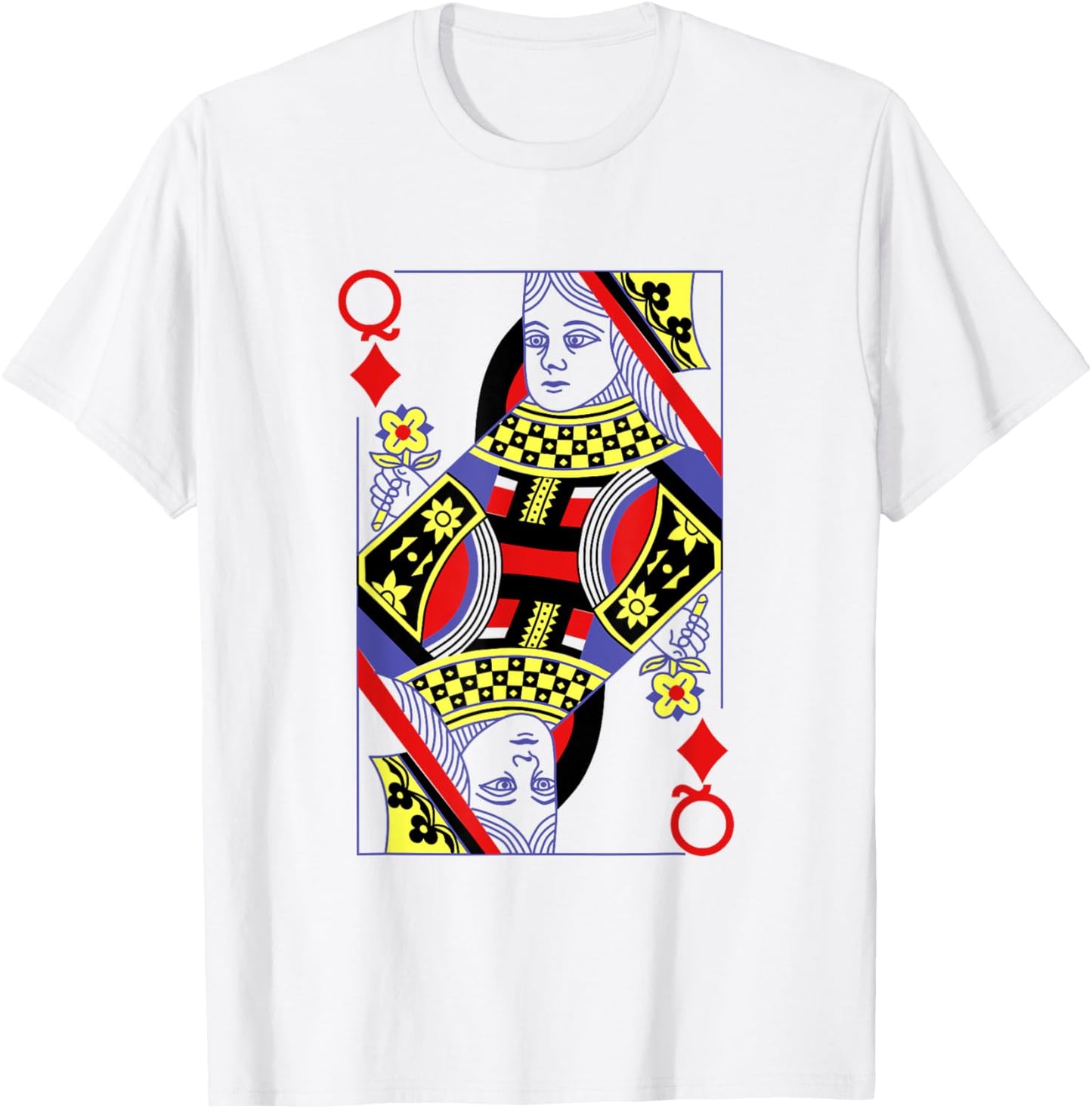 Queen Of Diamonds Deck Of Cards Playing Cards Halloween T-Shirt
