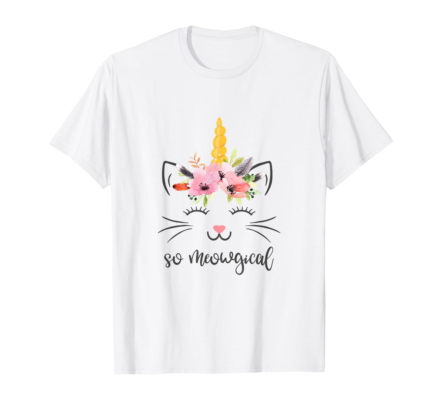 Meowgical Caticorn tshirt Cute Cat Unicorn Birthday Tee T-Shirt