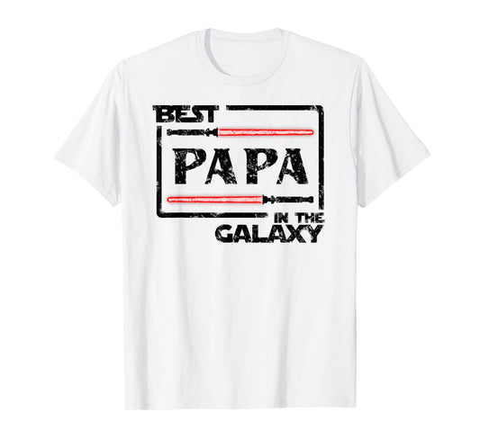 Fathers Day Gift Best Papa In Galaxy Mens T-Shirt T-Shirt