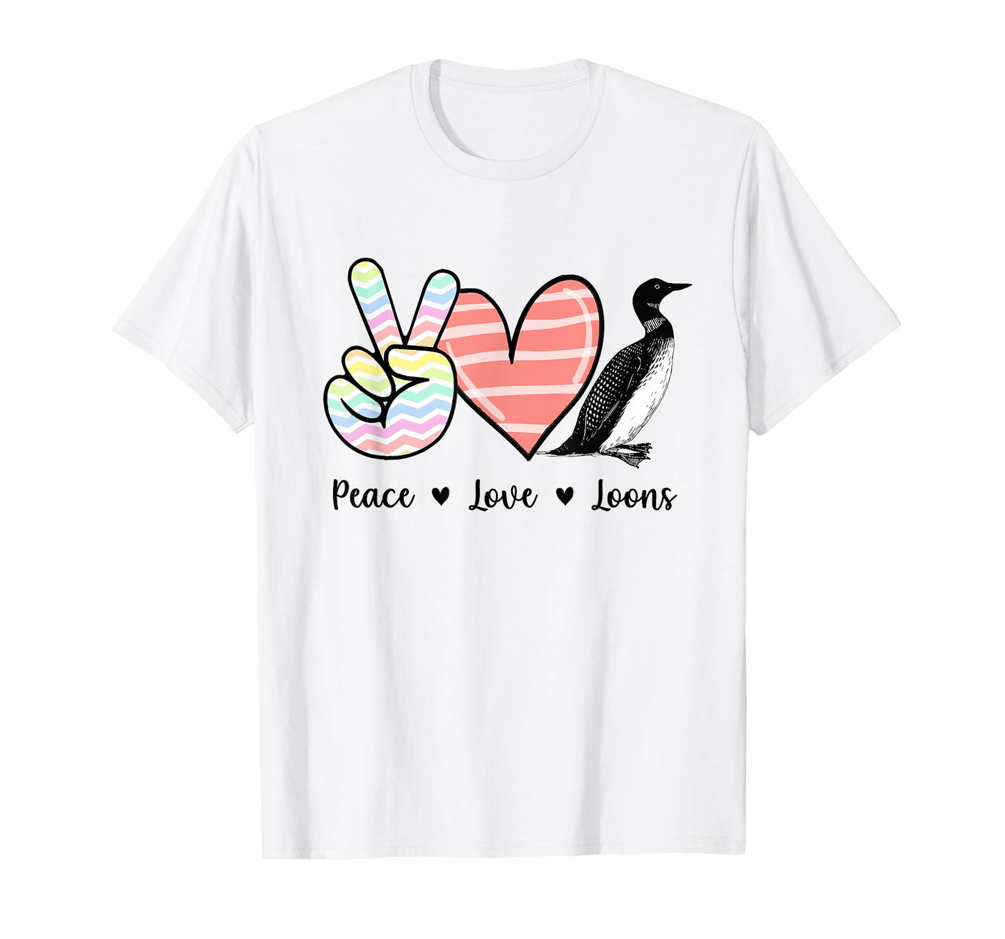 Peace love loons Loon bird T-Shirt
