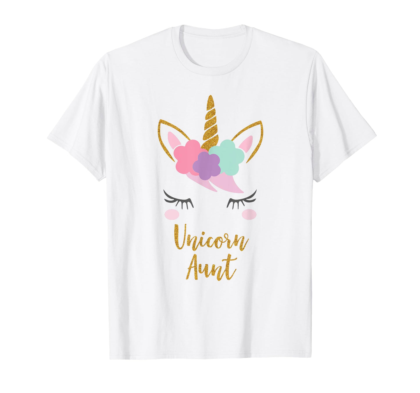 Unicorn Aunt Shirt, Aunt of the Birthday Girl Gift T-Shirt