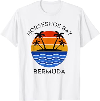 Bermuda Lover's Retro "Horseshoe Bay, Bermuda" Apparel T-Shirt