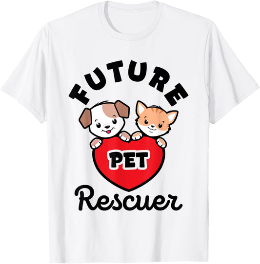 Future Pet Rescuer Veterinarian Dog Cat Baby Animal Rescue T-Shirt