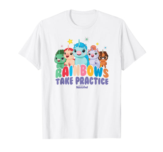 DreamWorks Not Quite Narwhal Rainbows Take Practice T-Shirt