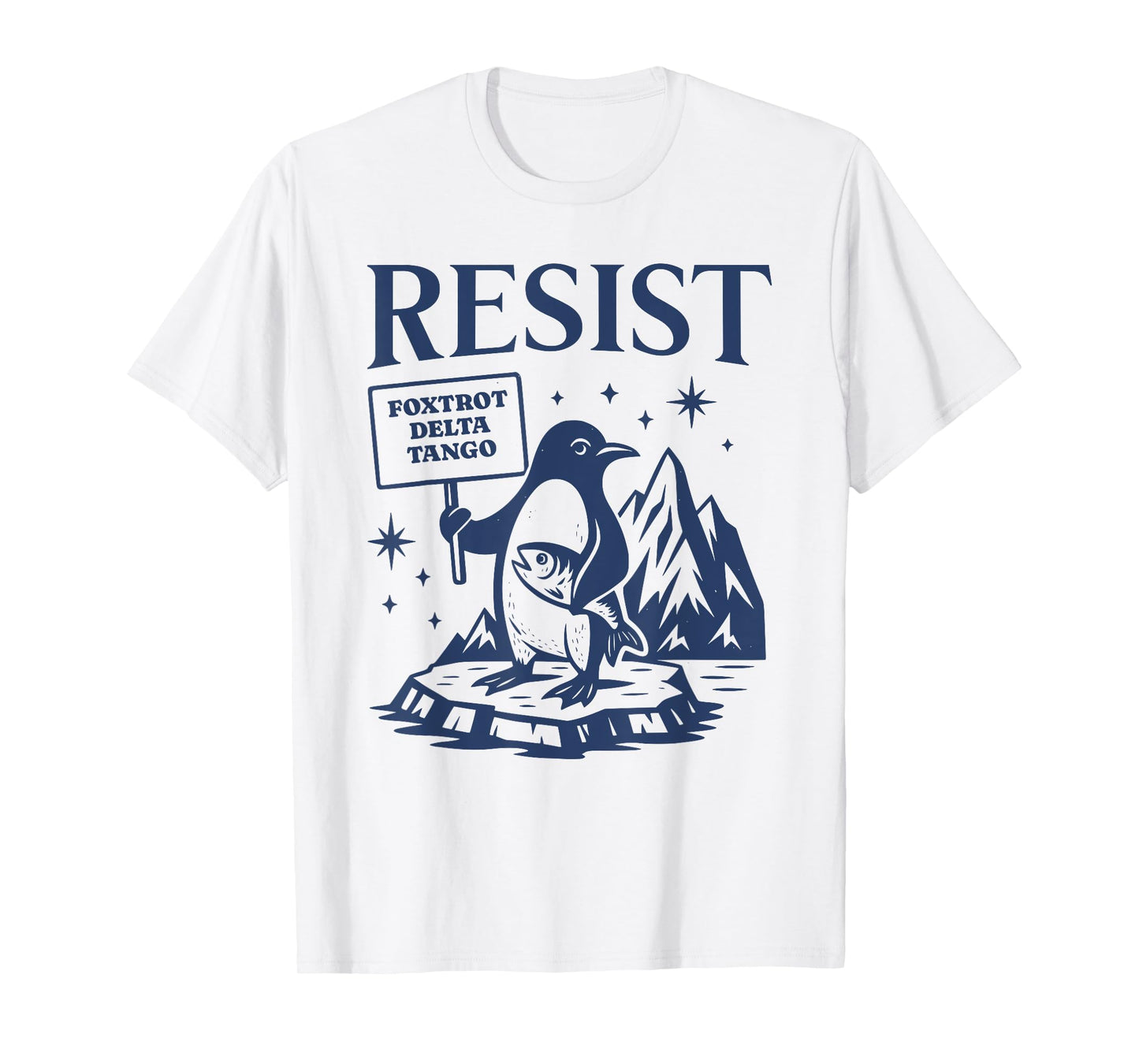 Funny Flippers Up Resist Penguins Protest Against Tariffs T-Shirt