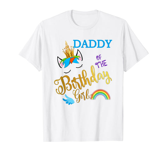 Daddy of The Birthday for Girl Father Unicorn First Birthday T-Shirt