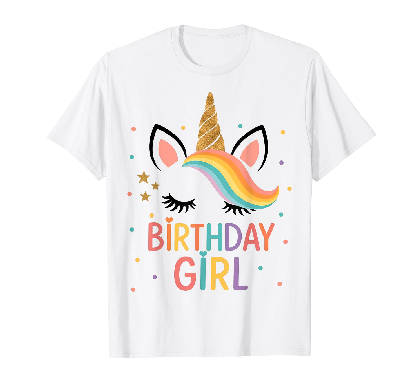 Cute Unicorn Birthday Girl Rainbow Party for Girl Kids T-Shirt