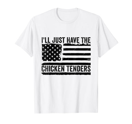I'll Just Have The Chicken Tenders Apparel Unisex-Adults, Unisex-Kids Chicken Lovers T-Shirt Grey Small Modern Classic Crew Neck Short Sleeve T-Shirt