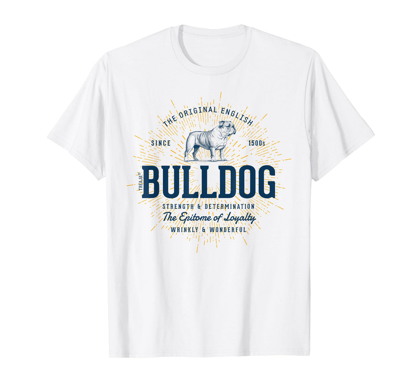 Retro English Bulldog Vintage T-Shirt for Men Women Kids