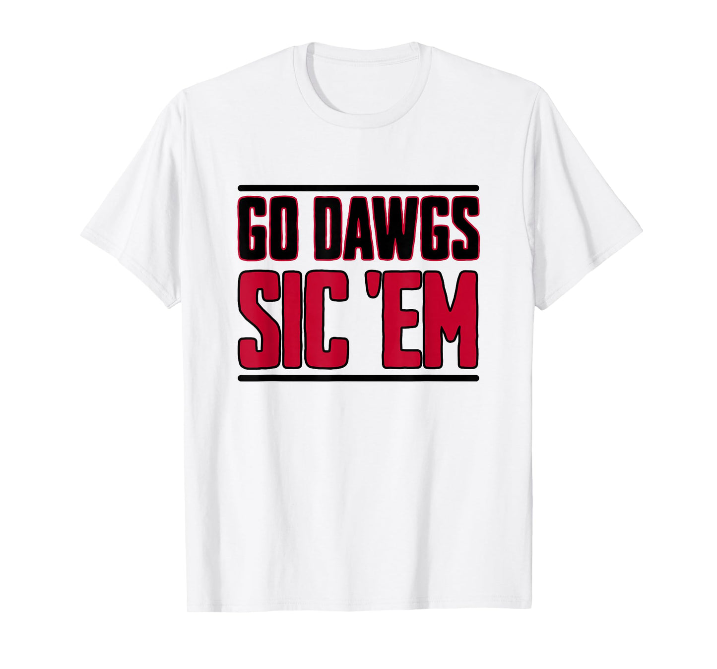Bulldog Team Mascot School Spirit Go Dawgs Sic Em T-Shirt