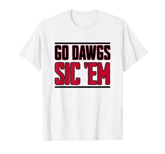 Bulldog Team Mascot School Spirit Go Dawgs Sic Em T-Shirt