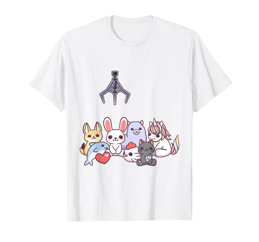 Claw Crane Machine Game Stuff Animal Unicorn Rabbit T-Shirt T-Shirt