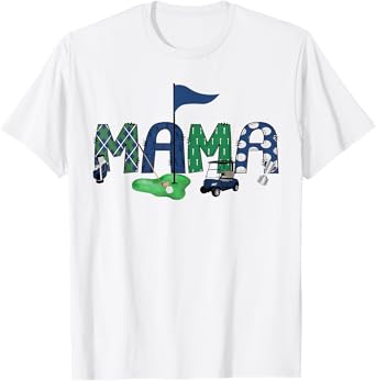 Mama Of The Birthday Boy Hole in One Golf Sport Matching T-Shirt