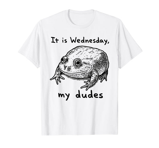 Retro It Is Wednesday My Dudes Funny Frog T-Shirt