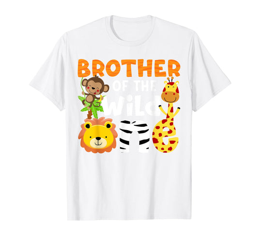 Brother of the Wild One Zoo Theme Bday Safari Jungle Animals T-Shirt