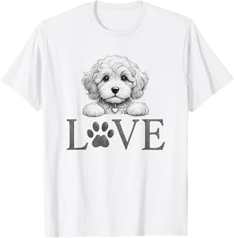 Cockapoo Dog Love Design T-Shirt for Men Women Girls Kids