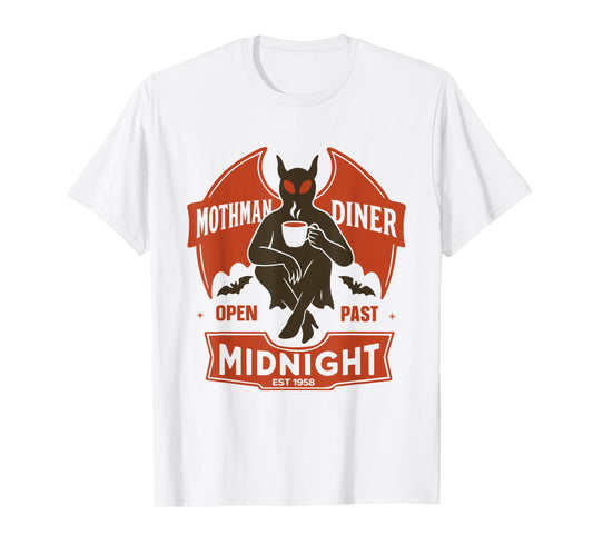 Novelty Mothman Diner Cryptid Cryptozoology Funny Mothman T-Shirt