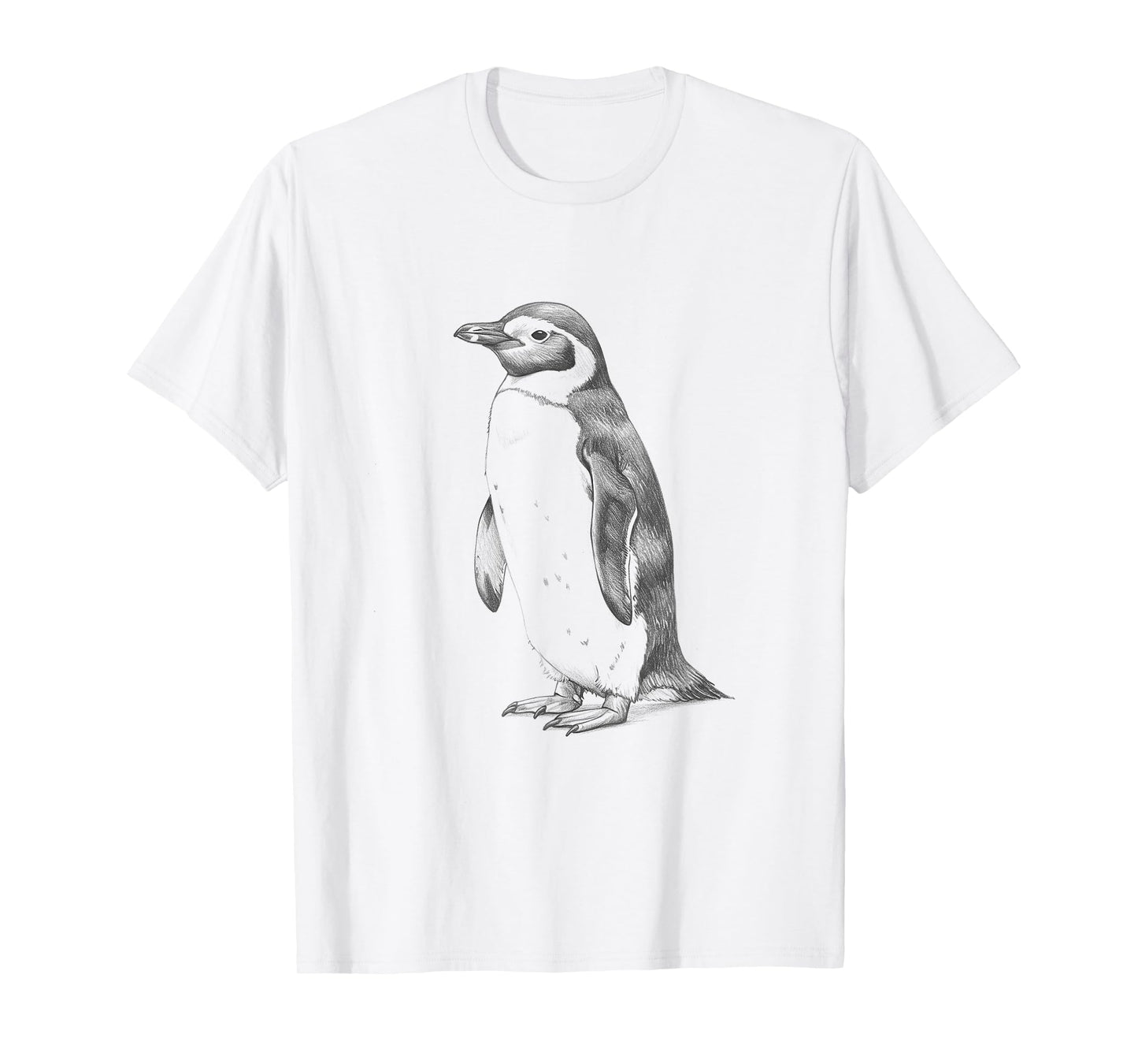 Vintage Penguin Drawing Art Design T-Shirt
