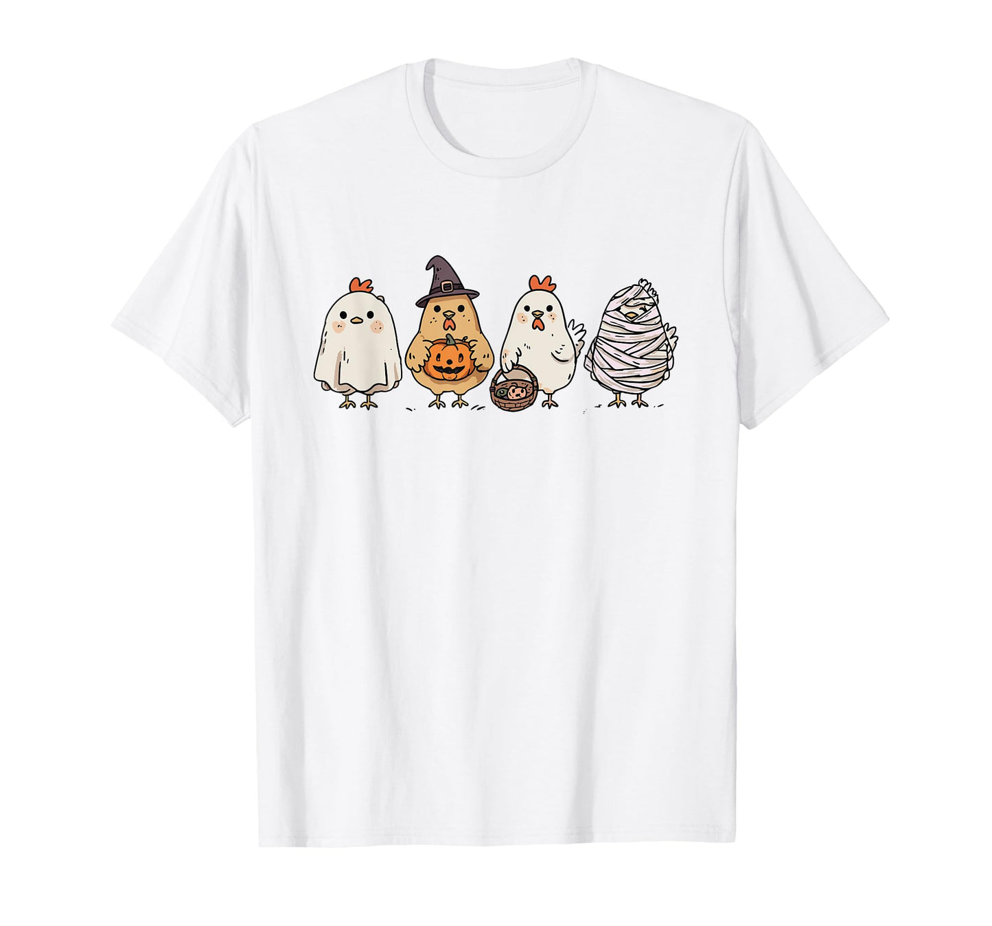 Funny Halloween Ghost Spooky Chickens Ghost Chicken Sweater T-Shirt