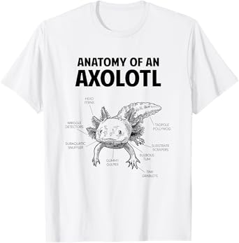 Anatomy of an axolotl, funny axolotl T-Shirt