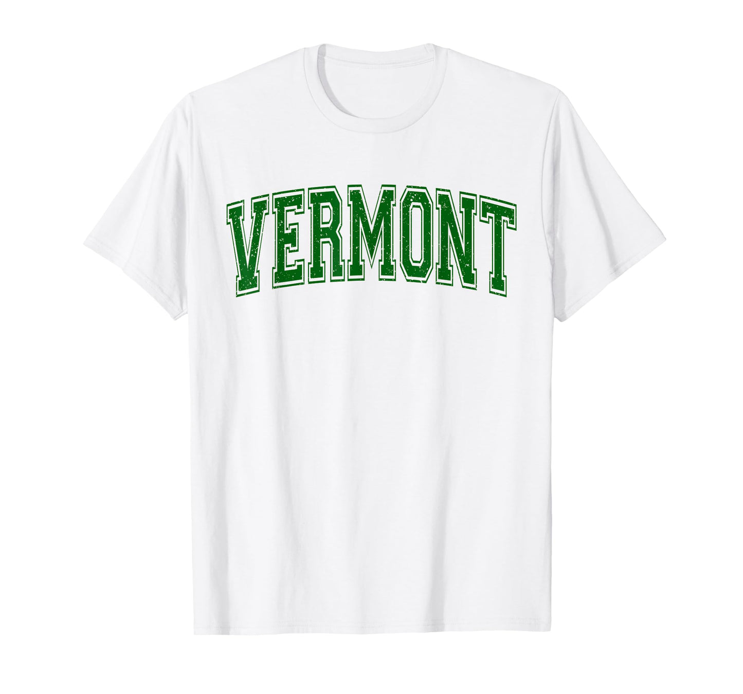 VERMONT VARSITY STYLE TEXT FLAG SPORTS ATHLETIC JERSEY STYLE T-Shirt