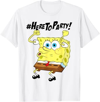 Spongebob SquarePants Here To Party T-Shirt T-Shirt