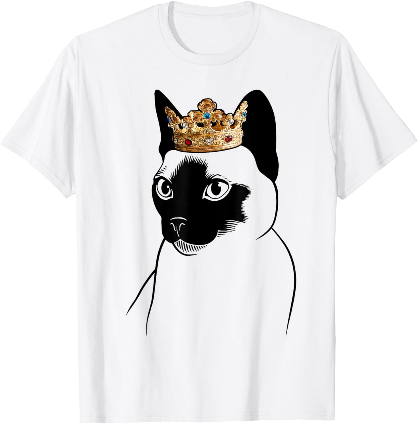 Siamese Cat Wearing Crown T-Shirt