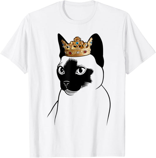 Siamese Cat Wearing Crown T-Shirt