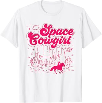 Space Cowgirls Shirt Bachelorette Party Rodeo Girls Women T-Shirt