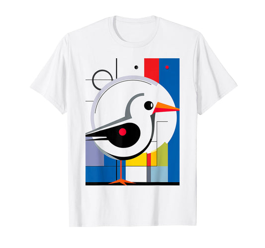 Bird Geoemtric Abstract Animal Art Colorful Graphic Bird T-Shirt