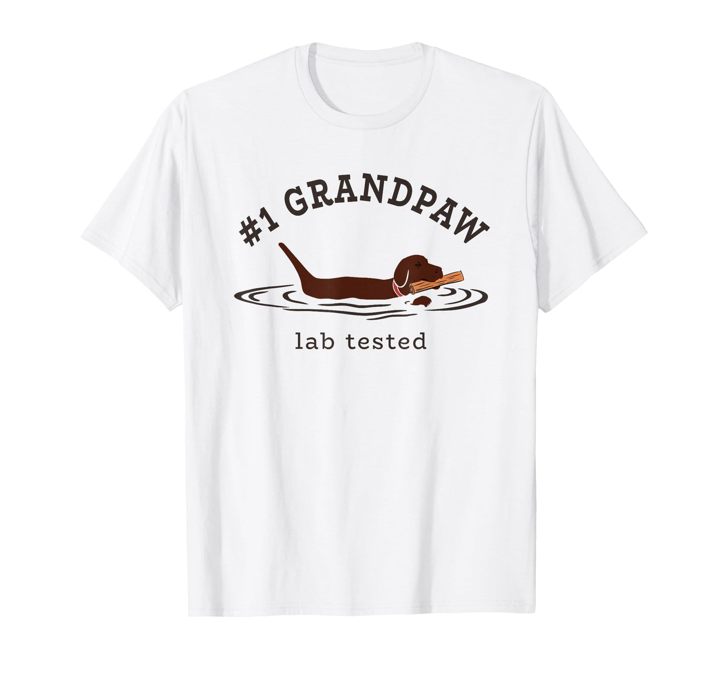 Lab Dad Chocolate Labrador Retriever Dog #1 Grandpaw T-Shirt