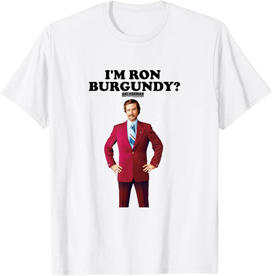 Anchorman I'm Ron Burgundy? Teleprompter Line Pose Quote T-Shirt