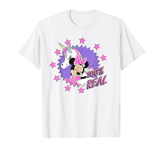 Disney Minnie Mouse Unicorn 100% Real T-Shirt