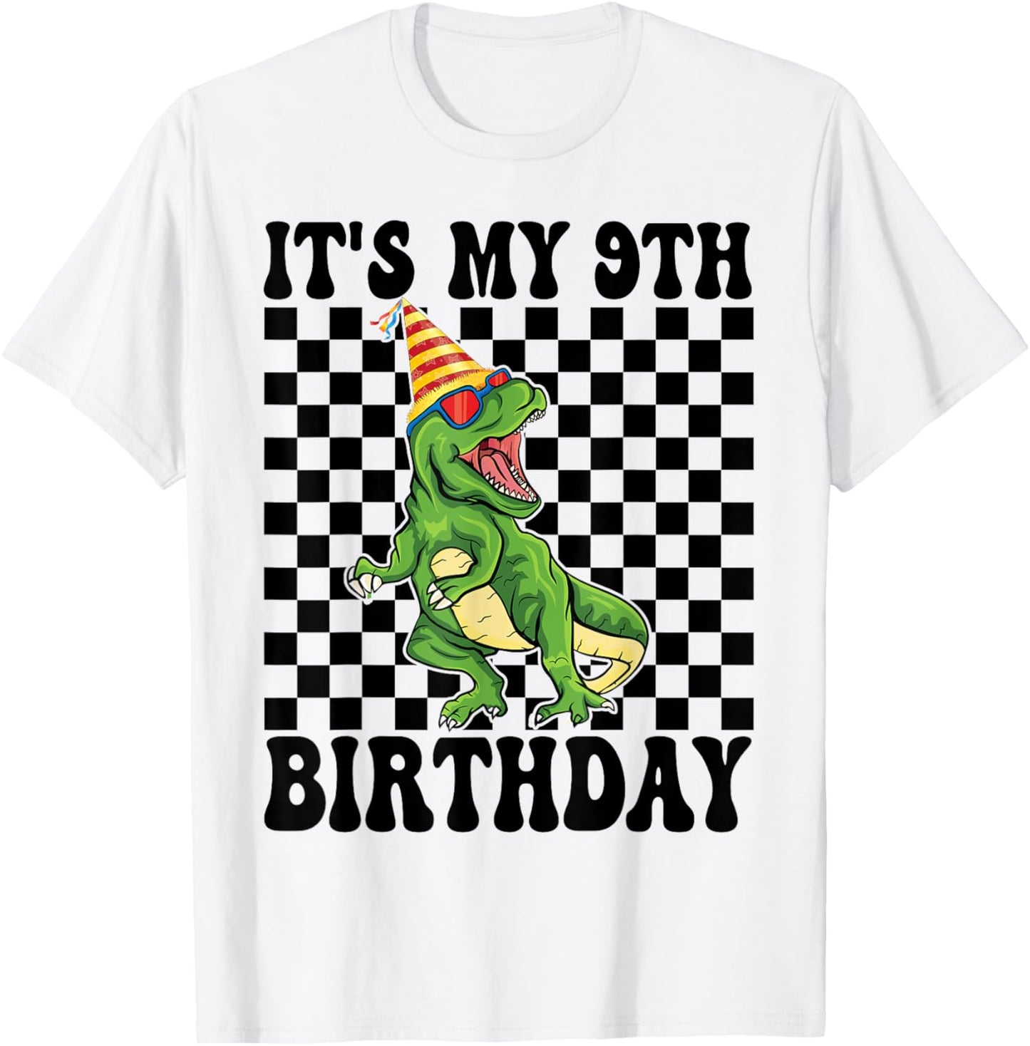 9 Year Old Gifts It's My 9th Birthday Boys Dinosaur T Rex T-Shirt