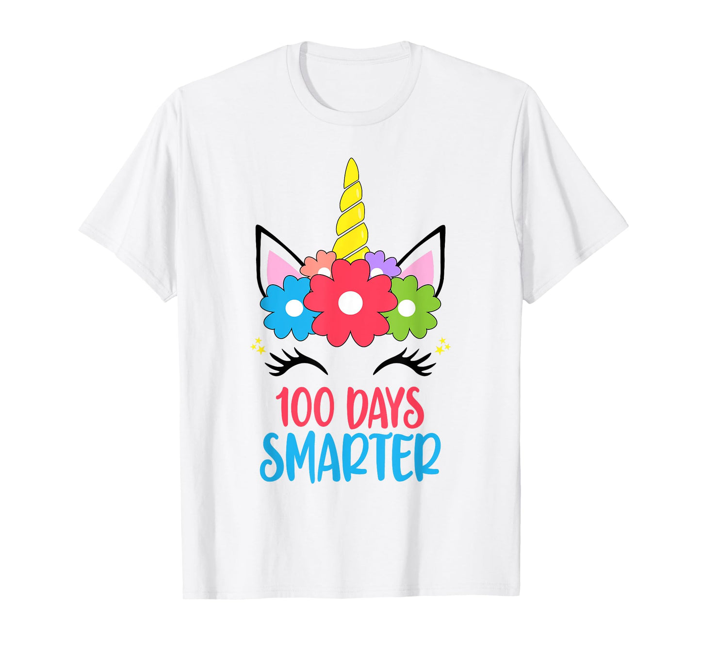 100 Days Smarter 100th Day Of School Unicorn Girls Women T-Shirt