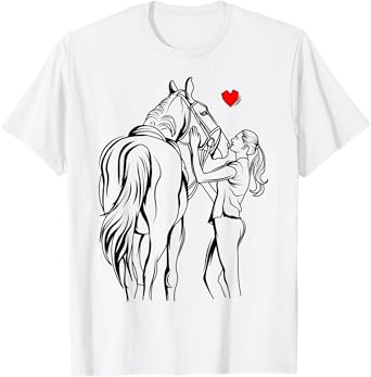 Horse Lover Girl Women Horseback Riding T-Shirt