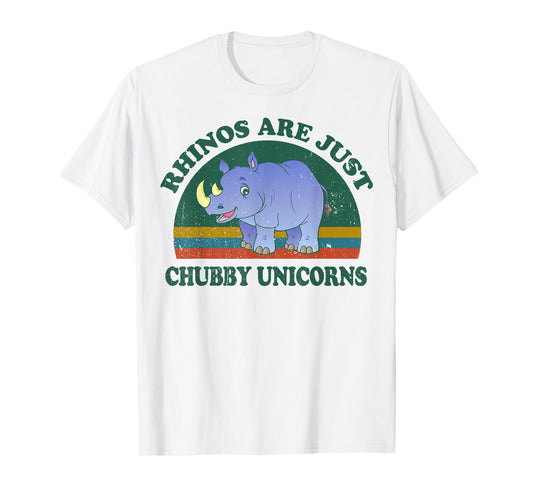 Rhino-Shirt Save The Rhinos Are Just Chubby-Unicorns T-Shirt