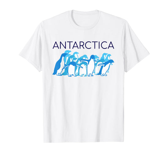 UpTheCreek Antarctica T-Shirt, Men's Unisex-Adults, Blue, Short Sleeve, Small
