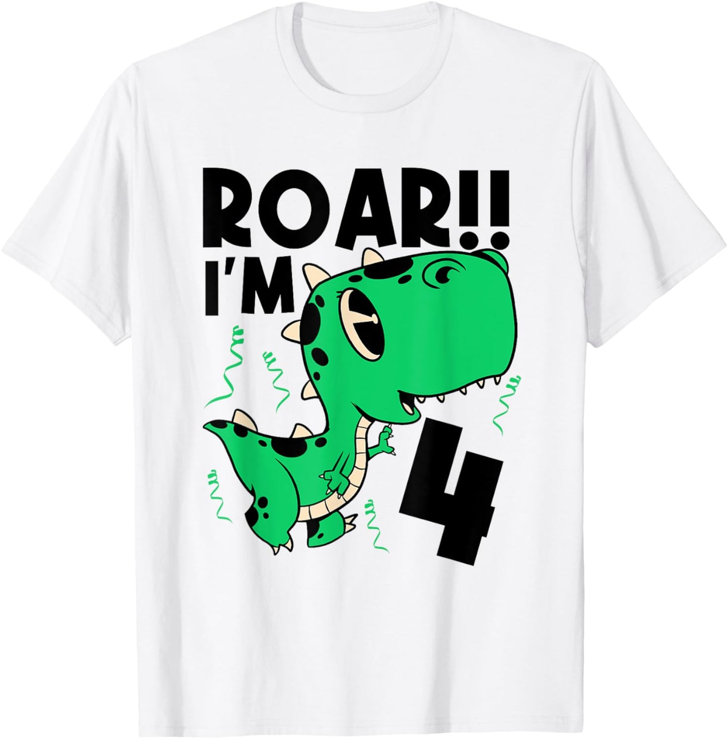 4th Birthday Dinosaur Birthday Party 4 Year Old Dino T-Shirt