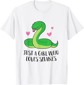 Funny Snake Pet Girl Just a Girl Who Loves Snakes T-Shirt