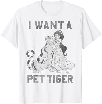 Disney Aladdin Jasmine And Rajah I Want A Pet Tiger T-Shirt
