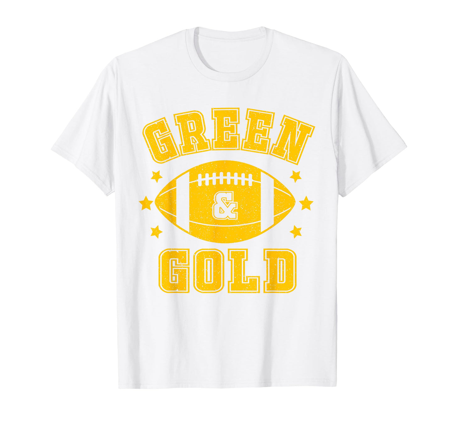 On Gameday Football We Wear Green And Gold School Spirit T-Shirt
