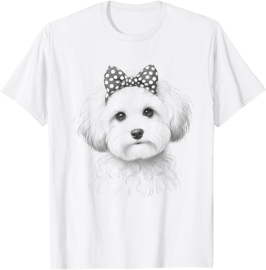 Maltipoo Mom Dog Design For Women And Girls T-Shirt